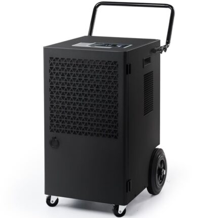 Kalopsia Industrieller Elektrischer Bautrockner Luftentfeuchter: 70L/Tag für 200㎡ Räume Kompressor Entfeuchter 5.5L Tank Intelligente Raumentfeuchter für Keller/Wohnung/Bad/Garage/Badezimmer/Küche