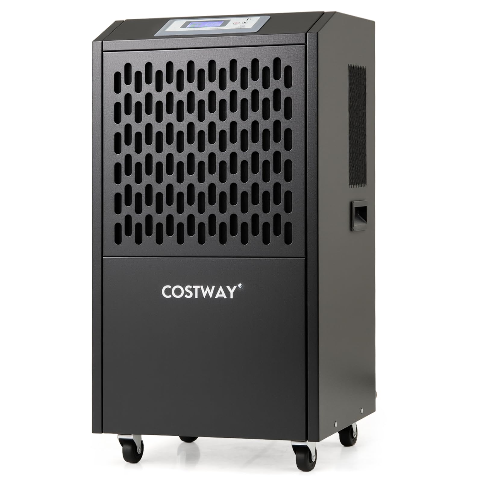 611WYhLmCcL COSTWAY 118 L/Tag Bautrockner, Luftentfeuchter kommerziell mit Ablaufschlauch, 24H Timer und 4 Rädern, Entfeuchtungsgerät Industrie Trocknungsgerät für Keller, Lager, Baustelle & Räume bis zu 790 m² – Bild 1