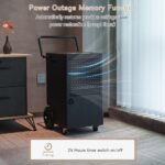Kalopsia Industrieller Elektrischer Bautrockner Luftentfeuchter: 70L/Tag für 200㎡ Räume Kompressor Entfeuchter 5.5L Tank Intelligente Raumentfeuchter für Keller/Wohnung/Bad/Garage/Badezimmer/Küche – Bild 7