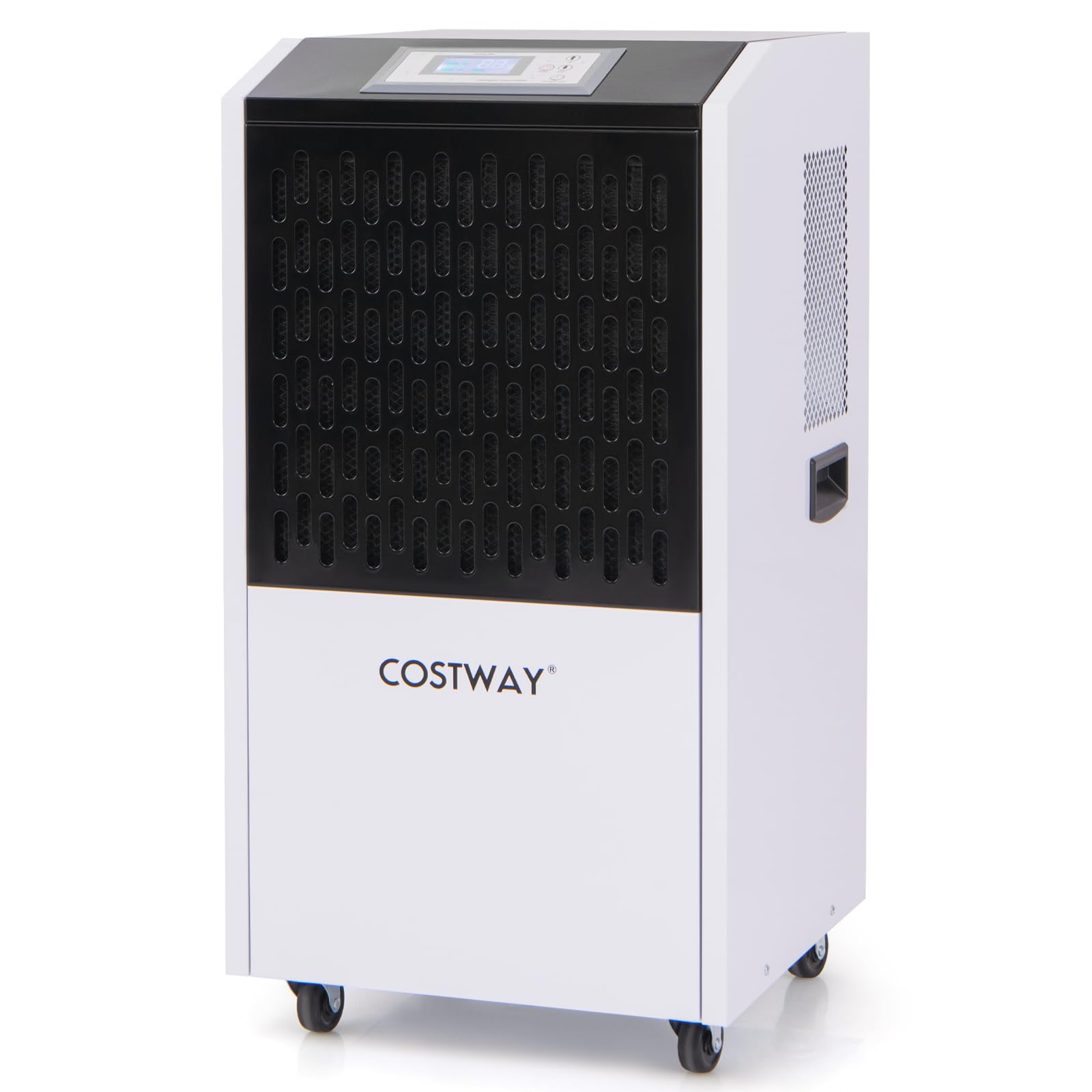 61U1w0ccU7L COSTWAY 118 L/Tag Bautrockner, Luftentfeuchter kommerziell mit Ablaufschlauch, 24H Timer und 4 Rädern, Entfeuchtungsgerät Industrie Trocknungsgerät für Keller, Lager, Baustelle & Räume bis zu 790 m² – Bild 1
