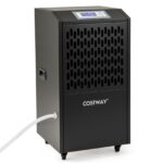 COSTWAY 118 L/Tag Bautrockner, Luftentfeuchter kommerziell mit Ablaufschlauch, 24H Timer und 4 Rädern, Entfeuchtungsgerät Industrie Trocknungsgerät für Keller, Lager, Baustelle & Räume bis zu 790 m² – Bild 4