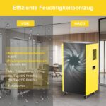 DAHTEC Bautrockner Luftentfeuchter Keller 90 L/Tag mit Integrierte Pumpe - Fläche 260 m²/650 m³ - 24Hr Timer Innenbereich Trocknungsgerät für Große Räume – Bild 6