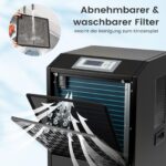 COSTWAY 118 L/Tag Bautrockner, Luftentfeuchter kommerziell mit Ablaufschlauch, 24H Timer und 4 Rädern, Entfeuchtungsgerät Industrie Trocknungsgerät für Keller, Lager, Baustelle & Räume bis zu 790 m² – Bild 6