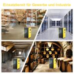 DAHTEC Bautrockner Luftentfeuchter Keller 90 L/Tag mit Integrierte Pumpe - Fläche 260 m²/650 m³ - 24Hr Timer Innenbereich Trocknungsgerät für Große Räume – Bild 2